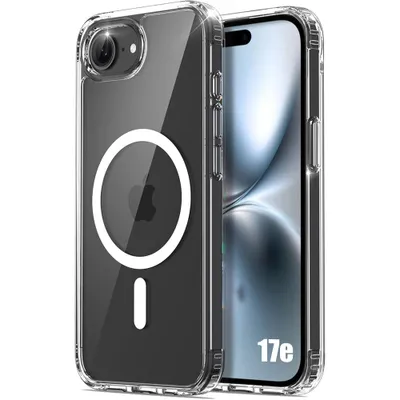 Image de Coque pour iPhone 17e, Protection Rigide Antichoc avec Cercle Magnétique - Transparent