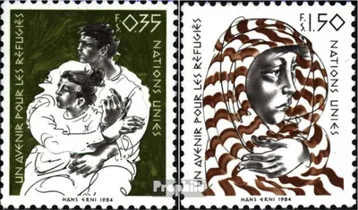 Produktbild von Briefmarken UNO - Genf 1984 Mi 124-125 (kompl.Ausg.) gestempelt Flüchtlinge