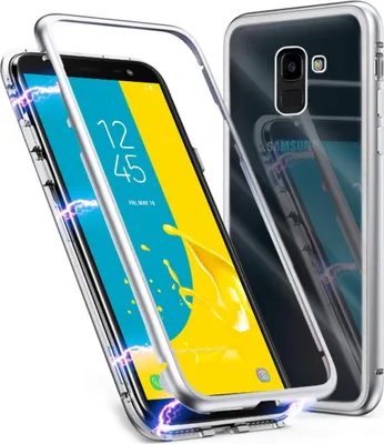 Produktbild von Samsung Galaxy J6 Plus Magnet Bumper Silber-Transparent