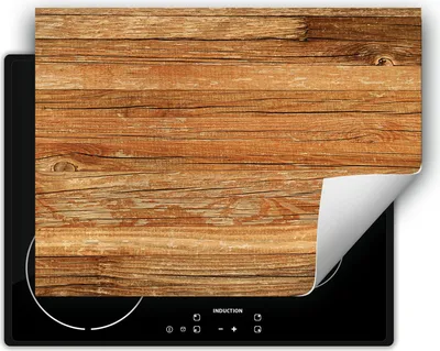 Produktbild von DarHaus Herdabdeckplatte 70x52 cm Anti Rutsch Matte Aufrollbar, Holz