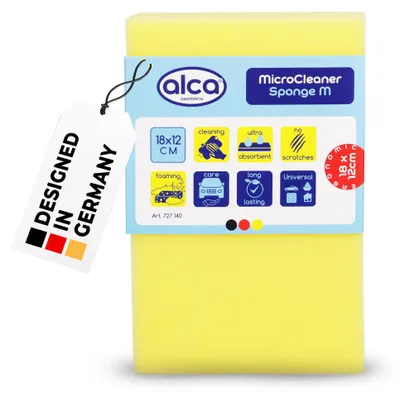 Produktbild von alca® Schwamm Reinigungsschwamm 18x12x6cm gelb - Effektive Reinigung I Reinigungschwamm Auto + Lack + Felgen Reinigung Allzweckschwamm Autoschwamm Schwamm Waschschwamm Autopflege Haushaltsschwamm