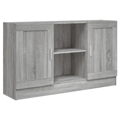 Image de vidaXL Sideboard Gris Sonoma 120x30,5x70 cm Matériau dérivé du bois