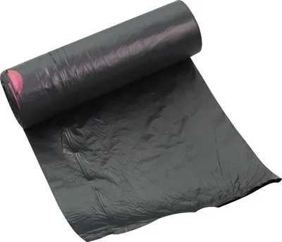 Image de Sac poubelle HYGOSTAR Eco avec cordon de serrage, 60 litres, 30 my, gris, film LDPE, 1 rouleau de 20 sacs