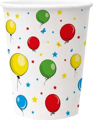Produktbild von Einwegbecher PAW Balloons, 250 ml, 8 Stück