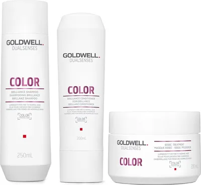 Zdjęcie produktu dla Goldwell DualSenses Color Shampoo 250ml + Conditioner 200ml + 60s Treatment 200ml