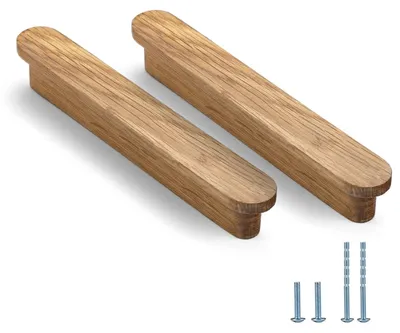 Obrázek produktu pro Solidchoice - Dřevěné úchytky na kuchyňské skříňky a nábytek, 6 kusů