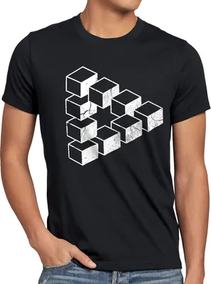 Produktbild von style3 Sheldon Cube Herren T-Shirt dreieck escher