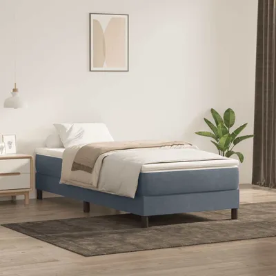 Obrázek produktu pro Maison Exclusive - Postel Box Spring bez matrace tmavě šedá 90x220 cm samet