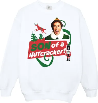 Produktbild von Elf - "Son Of A Nutcracker" Sweatshirt für Herren BI21886 (S) (Weiß)