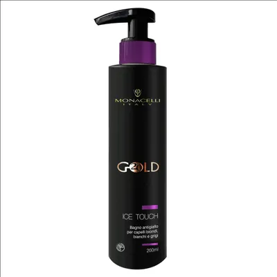 Produktbild von Monacelli Ice Touch 200 ml – Anti-Gelb-Silbershampoo für blondes, weißes und graues Haar