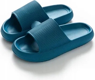Produktbild von Badeslipper - Badesandalen - Damen - Leichte Schaumstoff- Badeschuhe - Für den Strand - Für das Schwimmbad - Blau - 44-45