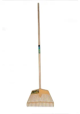 Productafbeelding van MM Eurotool Bladhark 45 cm met 20 kunststof tanden en houten steel 160 cm