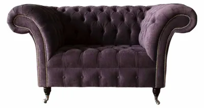 Obrázek produktu pro Chesterfield sametové křeslo jednomístné křeslo gauč obývací pokoj