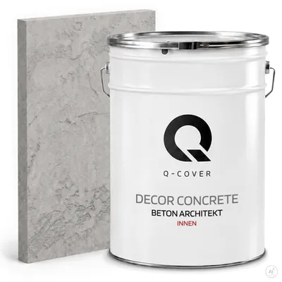Immagine prodotto di Calcestruzzo Architect 15 kg 10 m2 Grigio 15 kg | Intonaco decorativo | Intonaco a spatola | Pronto all'uso | Composto di calcestruzzo Aspetto del calcestruzzo Calcestruzzo decorativo per interni