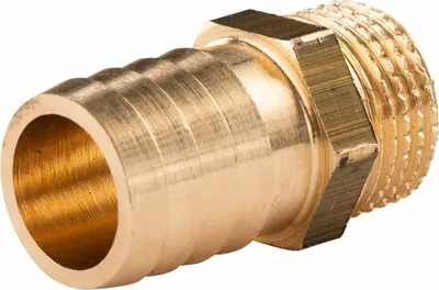 Produktbild von Messing Gewinde-Fitting Schlauchanschluss 1/2' AG (DN 15) Länge 10 mm - schwere Ausführung