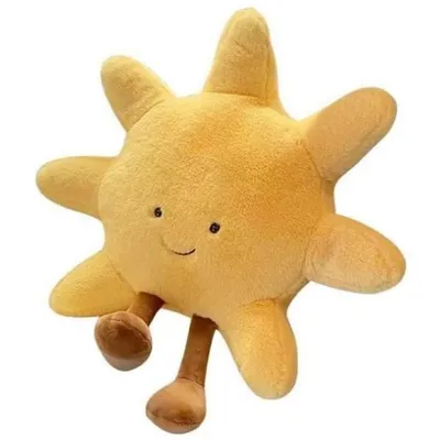 Produktbild von Sonnenförmiges Plüsch Kuscheltier – 48 cm – Weiches Bett- und Sofakissen – Dekoratives Zierkissen – Perfektes Geschenk für Kinder und Mädchen