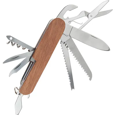 Image de Couteau Multifonction 14en1 Marron - Pratique et Élégant KP40793