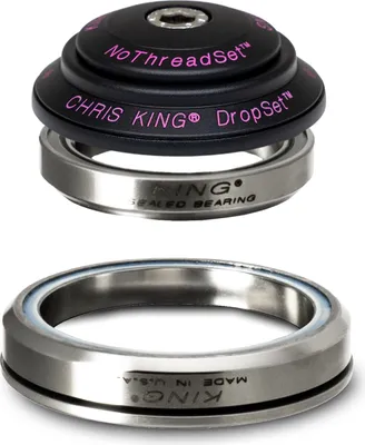Image de Jeu de direction Chris King DropSet 2 Tapered, roulement en acier inoxydable, 1 1/8"-1.5", GripLock, IS42/28.6