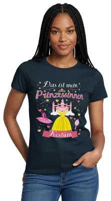 Produktbild von Spreadshirt Das Ist Mein Prinzessinnen Kostüm Karneval Frauen T-Shirt, S, Navy