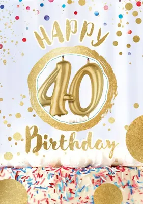 Produktbild von Great Cards \Zahl 40 - Happy Birthday mit Kerzen ausblasen\" - Musik, Licht u. Funktion"