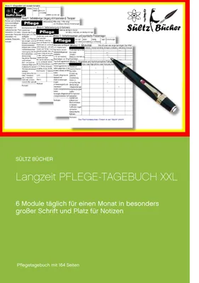 Produktbild von Langzeit Pflege-Tagebuch XXL, Deutsch, Taschenbuch, 164 Seiten