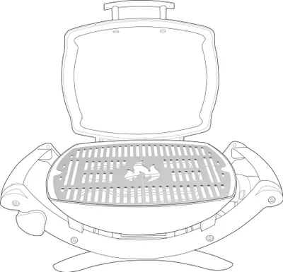 Produktbild von Grillrost Set Edelstahl passend für Weber Q100 Q200 Q300 Q1000 Q2000 Q3000, Größe:Q2xx Rost Flame