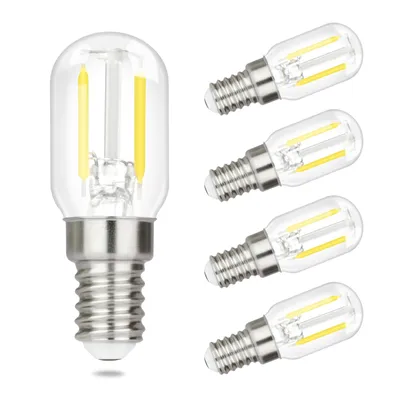 Produktbild von ZMH 4 Stück Glühbirne E14 LED Kaltweiß n Vintage T22 LED Leuchtmittel Lampe 6000K E14 Birnen 2W Light Bulbs Edison