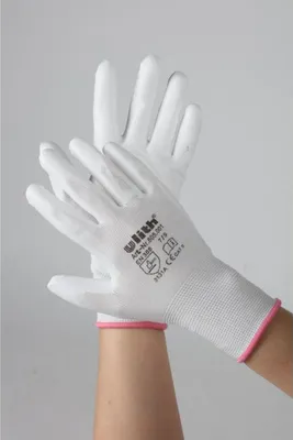 Image de 48x gants de peintre revêtementPolyuréthaneblanc travail montage peinture protection peinture