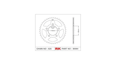 Obrázek produktu pro RK Kettenrad 525 44Z Stahl Silber