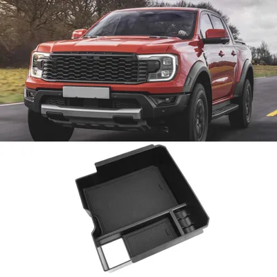 Zdjęcie produktu dla Pojemnik do przechowywania w konsoli środkowej, wykonany z TPE, pasujący do Ford Ranger T9 Raptor, modele z 2023 i 2024 roku