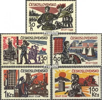 Produktbild von Briefmarken Tschechoslowakei 1965 Mi 1533-1537 (kompl.Ausg.) postfrisch Befreiung
