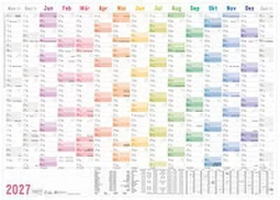 Produktbild von Wandkalender A1+ Rainbow 2027
