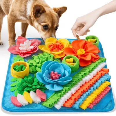 Imagen del producto de Ibenzoa® Alfombrilla olfativa para perros y gatos: Alfombrilla multifuncional para estimular la búsqueda y el juego, que promueve la estimulación mental y reduce el estrés, ideal también para cachorros y animales mayores