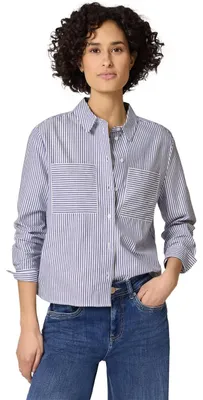 Productafbeelding van Street One gestreepte blouse, originele blauwe kleur, maat 44