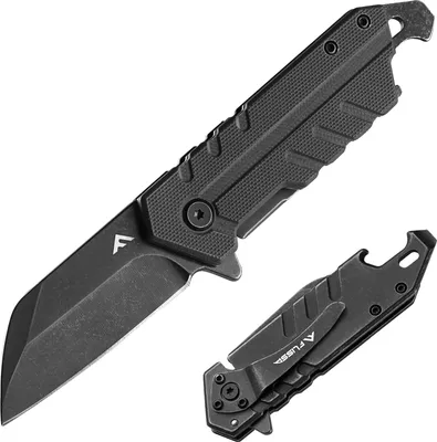 Produktbild von Multifunktionales Outdoor-Faltmesser aus rostfreiem Stahl mit G10-Griff und Gürtelclip