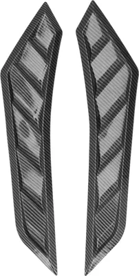 Image de 2 pièces en fibre de carbone style ouvertures de capot Couverture de capot Ventilation avant en caoutchouc Universel pour voiture