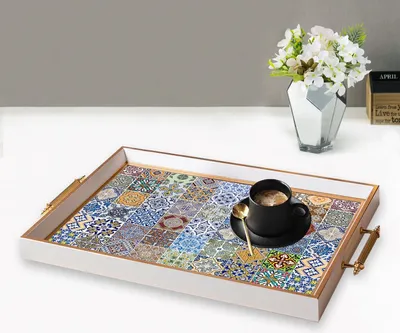 Produktbild von Evila Originals, TPB9894, Tablett, Mehrfarbig, 100 % GLAS, 50 x 29 x 3,5 cm