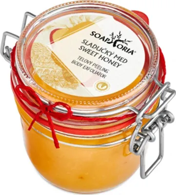 Obrázek produktu pro SOAPHORIA Organický solný tělový peeling Slaďoučký med 255 ml