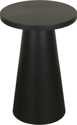 Produktbild von byLIVING Beistelltisch CONE / Massivholz Akazie schwarz lackiert / D 35, H 60 cm