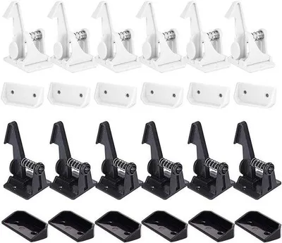 Produktbild von Sichere Schubladensperren 12 Stück weiß schwarz