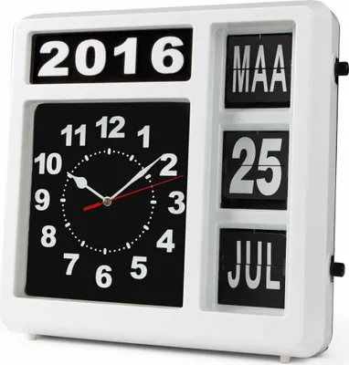 Produktbild von Velleman Klappzahlen-Wanduhr mit Kalender WCF1NL