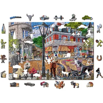 Produktbild von WOODEN CITY Holzpuzzle Main Street 2in1, 505 Teile ECO