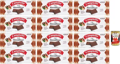 Produktbild von Campiello Novellino con cacao e nocciole, Kekse mit Kakao und Haselnüsse, 12x 350g Kuchen Butterkeks + Italian Gourmet polpa 400g
