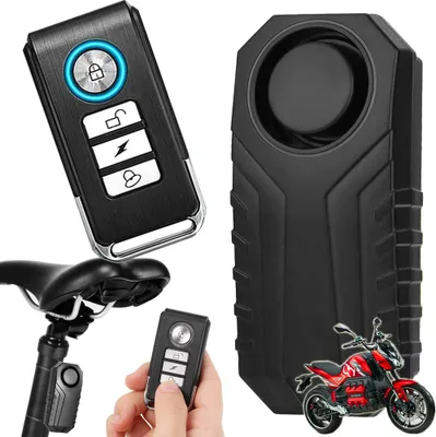 Obrázek produktu pro Hlasitý alarm pro motorku proti krádeži houkačka dálkové ovládání