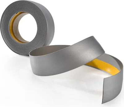 Productafbeelding van QUEST Afdekstrip PVC, 40x40mm, 5 meter, afwerking, zilver