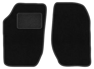 Produktbild von Velours-Fußmatten Vorne passend für Saab 900 I (0, Bj. 1978-1993) –  schwarz, passgenau, mit Befestigungen set 2 Stk. - STANDARD