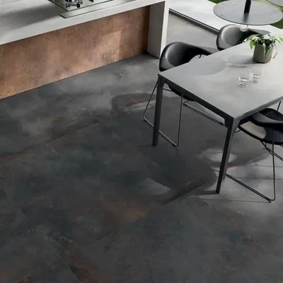 Zdjęcie produktu dla CASA39 Płytki z efektem metalu, czarne, 120 x 120 cm, Caesar Alchemy
