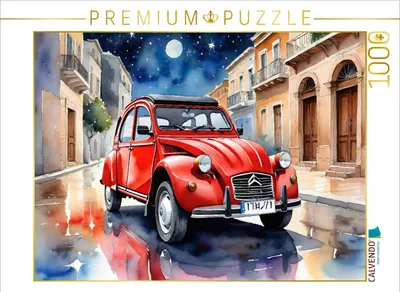 Productafbeelding van CALVENDO Puzzel: De 2CV, beter bekend als de "Ente", was een populaire auto onder studenten. | 1000 stukjes. Formaat: 64 x 48 cm. Fotopuzzel voor gezellige momenten