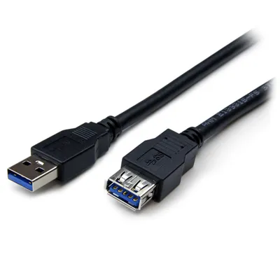 Produktbild von StarTech.com USB 3.0 (5Gbps) Verlängerungskabel 1m - Stecker/ Buchse - Schwarz, 1 m, USB A, USB A, USB 3.2 Gen 1 (3.1 Gen 1), 5 Gbit/s, Schwarz