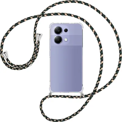 Produktbild von Handykette Backcover-Schutzhülle mit Band (Metall silberfarben) für Xiaomi Redmi Note 13 4G - camouflage